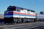 Amtrak F40PH AMTK #273 leads a 2 car "Hilltopper".